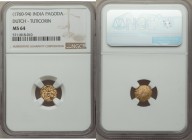 Dutch India gold Pagoda ND (1760-1794) MS64 NGC, Tuticorin mint, KM49, Fr-1515. 

HID09801242017

© 2020 Heritage Auctions | All Rights Reserved
