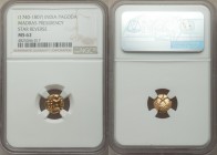 British India. Madras Presidency gold Pagoda ND (1740-1807) MS62 NGC, Fort St. George mint, KM303. Star reverse. 

HID09801242017

© 2020 Heritage...