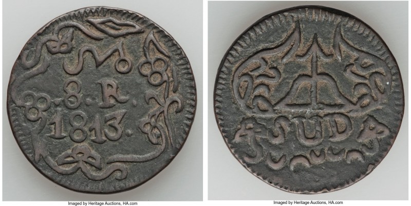 Oaxaca. Republic 8 Reales 1813 VF, KM234. 35.4mm. 18.55gm. From the Dresden Coll...