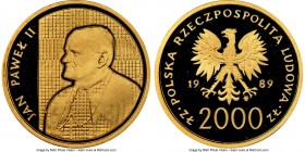 People's Republic gold Proof 2000 Zlotych 1989-MW PR70 Ultra Cameo NGC, Warsaw mint, KM-Y187. Pope John Paul II. AGW 0.2496 oz. 

HID09801242017

...