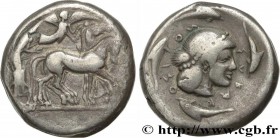 SICILY - SYRACUSE
Type : Tétradrachme 
Date : c. 475-470 AC. 
Mint name / Town : Sicile, Syracuse 
Metal : silver 
Diameter : 24  mm
Orientation dies ...