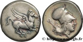 AKARNANIA - LEUKAS
Type : Statère ou didrachme 
Date : c. 350-330 AC. 
Mint name / Town : Leucas 
Metal : silver 
Diameter : 20  mm
Orientation dies :...