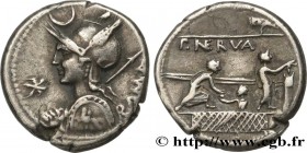 LICINIA
Type : Denier 
Date : 113-112 AC. 
Mint name / Town : Rome 
Metal : silver 
Millesimal fineness : 950  ‰
Diameter : 18,5  mm
Orientation dies ...
