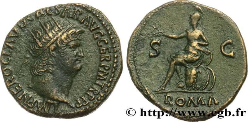 NERO
Type : Dupondius 
Date : 66 
Mint name / Town : Rome 
Metal : copper 
Diame...