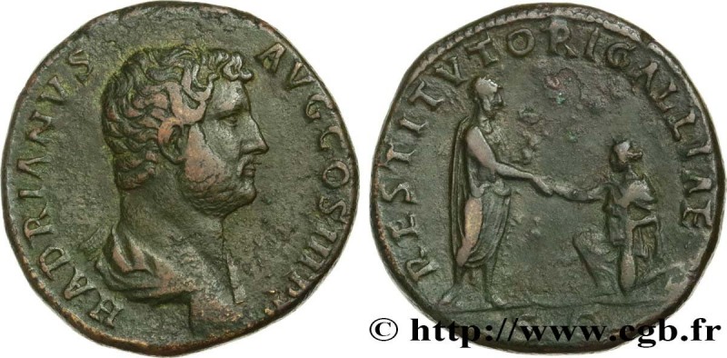 HADRIAN
Type : Sesterce 
Date : 136 
Mint name / Town : Rome 
Metal : copper 
Di...