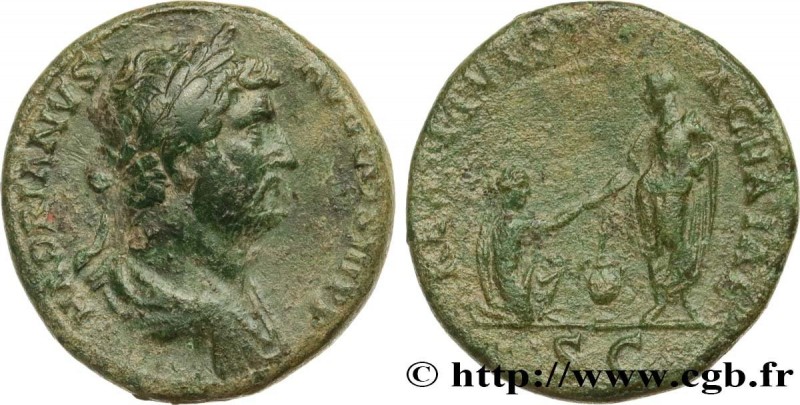 HADRIAN
Type : Dupondius 
Date : 136 
Mint name / Town : Rome, commémoration des...
