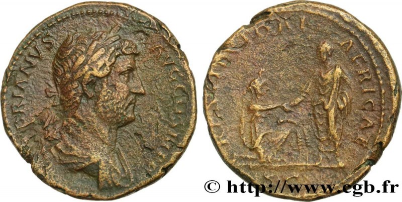 HADRIAN
Type : As 
Date : 136 
Mint name / Town : Rome 
Metal : copper 
Diameter...