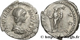 PLAUTILLA
Type : Denier 
Date : 203 
Mint name / Town : Rome 
Metal : silver 
Millesimal fineness : 500  ‰
Diameter : 19  mm
Orientation dies : 6  h.
...