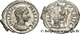 JULIA MAMAEA
Type : Denier 
Date : 228 
Mint name / Town : Rome 
Metal : silver 
Millesimal fineness : 500  ‰
Diameter : 20  mm
Orientation dies : 6  ...