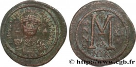 JUSTINIAN I
Type : Follis 
Date : an 12 
Mint name / Town : Nicomédie 
Metal : copper 
Diameter : 45  mm
Orientation dies : 6  h.
Weight : 16,6...