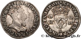 HENRY II
Type : Teston à la tête couronnée 
Date : 1555 
Mint name / Town : Bayonne 
Quantity minted : 78285 
Metal : silver 
Millesimal fineness : 89...