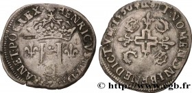 HENRY III
Type : Double sol parisis du Dauphiné 
Date : 1586 
Mint name / Town : Grenoble 
Quantity minted : 43836 
Metal : billon 
Millesimal finenes...