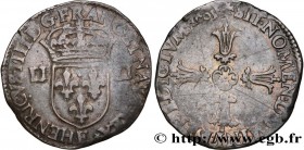 HENRY IV
Type : Quart d'écu, écu de face, 2e type 
Date : 1603 
Mint name / Town : Tours 
Quantity minted : 43394 
Metal : silver 
Millesimal fineness...