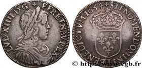 LOUIS XIV "THE SUN KING"
Type : Demi-écu à la mèche longue 
Date : 1654 
Mint name / Town : Limoges 
Metal : silver 
Millesimal fineness : 917  ‰
Diam...