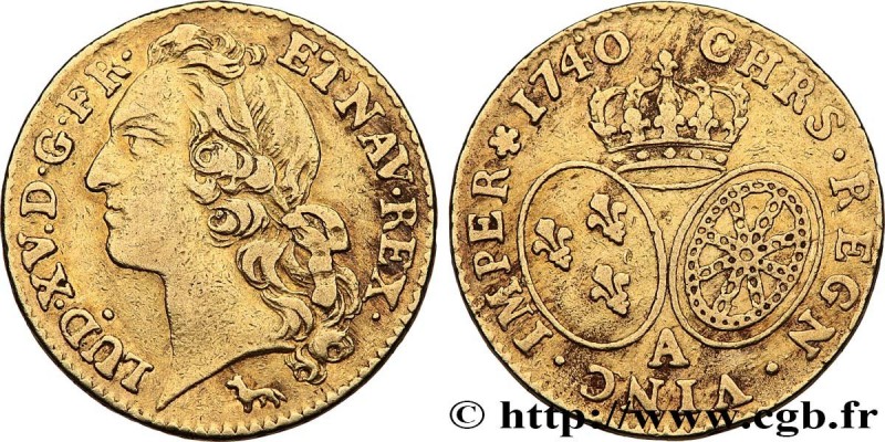 LOUIS XV THE BELOVED
Type : Louis d'or dit "au bandeau" 
Date : 1740 
Mint name ...