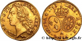 LOUIS XV THE BELOVED
Type : Louis d'or dit "au bandeau" 
Date : 1753 
Mint name / Town : Paris 
Quantity minted : 584891 
Metal : gold 
Millesimal fin...