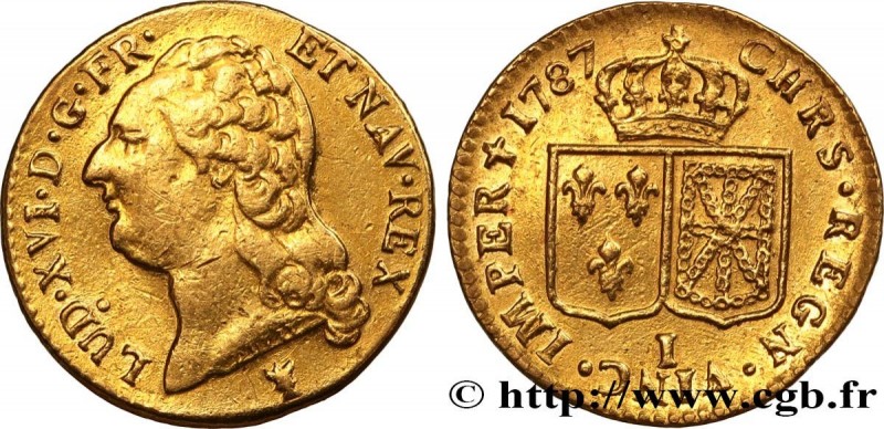 LOUIS XVI
Type : Louis d'or dit "aux écus accolés" 
Date : 1787 
Mint name / Tow...