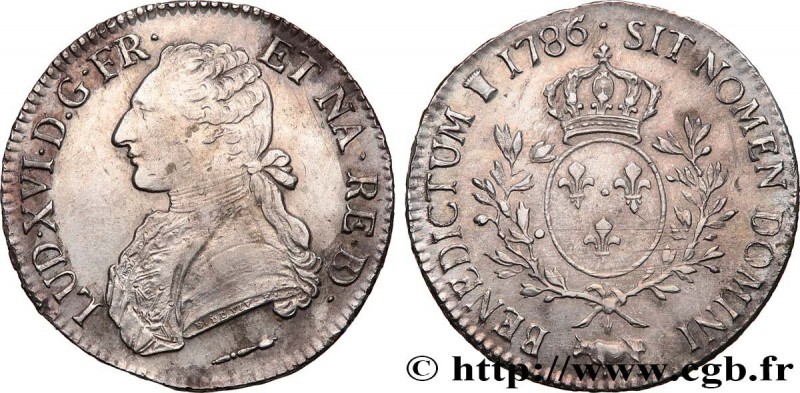 LOUIS XVI
Type : Écu dit "aux branches d'olivier" de Béarn 
Date : 1786 
Mint na...