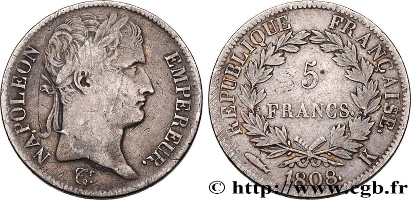 PREMIER EMPIRE / FIRST FRENCH EMPIRE
Type : 5 francs Napoléon Empereur, Républiq...