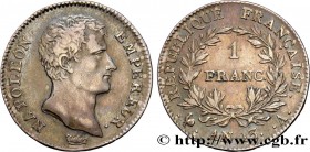 PREMIER EMPIRE / FIRST FRENCH EMPIRE
Type : 1 franc Napoléon Empereur, Calendrier révolutionnaire 
Date : An 13 (1804-1805) 
Mint name / Town : Paris ...