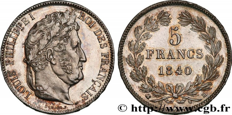 LOUIS-PHILIPPE I
Type : 5 francs IIe type Domard 
Date : 1840 
Mint name / Town ...