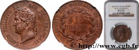LOUIS-PHILIPPE I
Type : Essai de 1 décime en cuivre, poids léger 
Date : 1840 
Mint name / Town : Paris 
Metal : copper 
Diameter : 31  mm
Orientation...