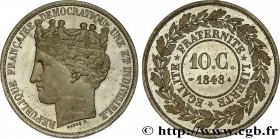 II REPUBLIC
Type : Concours de 10 centimes, essai en étain par Barre, second avers 
Date : 1848 
Mint name / Town : Paris 
Quantity minted : --- 
Meta...