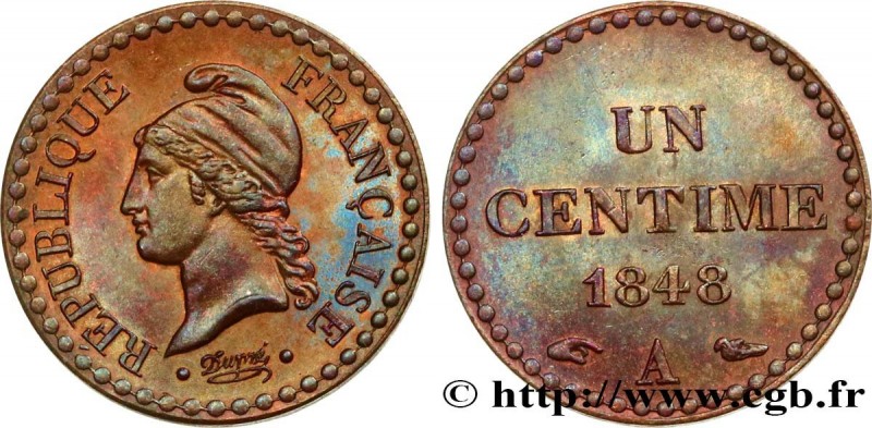 II REPUBLIC
Type : Un centime Dupré, IIe République 
Date : 1848 
Mint name / To...