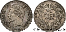 SECOND EMPIRE
Type : 20 centimes Napoléon III, tête nue 
Date : 1862 
Mint name / Town : Paris 
Quantity minted : 53926 
Metal : silver 
Millesimal fi...