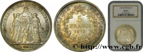 III REPUBLIC
Type : 5 francs Hercule 
Date : 1876 
Mint name / Town : Paris 
Quantity minted : 8800000 
Metal : silver 
Diameter : 37  mm
Orientation ...