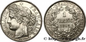 III REPUBLIC
Type : 1 franc Cérès, IIIe République 
Date : 1895 
Mint name / Town : Paris 
Quantity minted : 3200000 
Metal : silver 
Millesimal finen...