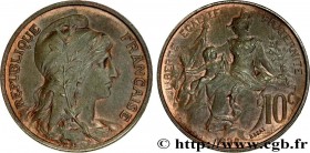 III REPUBLIC
Type : Essai de 10 centimes Daniel-Dupuis 
Date : 1898 
Quantity minted : --- 
Metal : bronze 
Diameter : 30,15  mm
Orientation dies : 6 ...