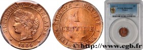 III REPUBLIC
Type : 1 centime Cérès 
Date : 1884 
Mint name / Town : Paris 
Quantity minted : 400.000 
Metal : bronze 
Diameter : 15  mm
Orientation d...