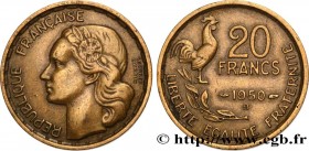 IV REPUBLIC
Type : 20 francs Georges Guiraud, 4 faucilles 
Date : 1950 
Mint name / Town : Beaumont-Le-Roger 
Quantity minted : --- 
Metal : bronze-al...