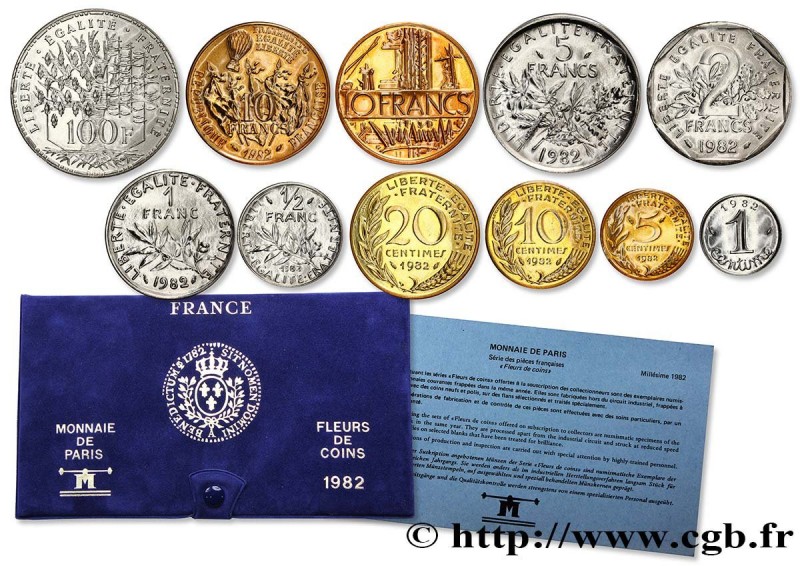 V REPUBLIC
Type : Boîte Fleur de Coins 
Date : 1982 
Mint name / Town : Paris 
Q...