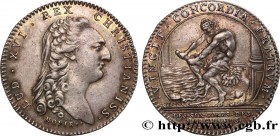 CORPORATIONS
Type : LES SIX CORPS DES MARCHANDS DE PARIS 
Date : 1780 
Metal : silver 
Diameter : 31  mm
Orientation dies : 6  h.
Weight : 9,62  g.
Ed...