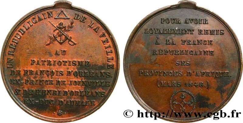 SECOND REPUBLIC
Type : Médaille, Loyalisme des princes d’Orléans, Remise de l’Al...