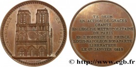 SECOND REPUBLIC
Type : Médaille, Te Deum chanté en l’honneur du prince Louis-Napoléon Bonaparte à la Cathédrale de Paris 
Date : 1852 
Metal : copper ...