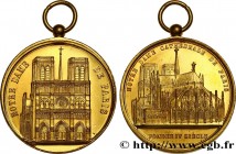 SECOND REPUBLIC
Type : Médaille, cathédrale Notre-Dame de Paris 
Date : n.d. 
Metal : gilt copper 
Diameter : 47,5  mm
Weight : 42,21  g.
Edge : lisse...