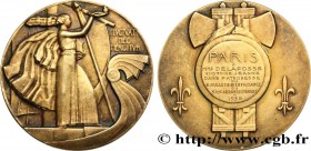 III REPUBLIC
Type : Médaille de récompense, Bureau de bienfaisance 
Date : 1938 
Mint name / Town : 75 - Paris 
Metal : gold plated silver 
Diameter :...