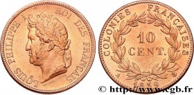FRENCH COLONIES - Louis-Philippe for Guadeloupe
Type : 10 Centimes 
Date : 1839 
Mint name / Town : Paris 
Quantity minted : 300000 
Metal : bronze 
D...