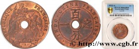 FRENCH INDOCHINA
Type : 1 Centième 
Date : 1922 
Mint name / Town : Poissy 
Quantity minted : 9475720 
Metal : bronze 
Diameter : 26  mm
Orientation d...