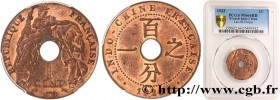 FRENCH INDOCHINA
Type : 1 Centième 
Date : 1923 
Mint name / Town : Poissy 
Quantity minted : 35524280 
Metal : bronze 
Diameter : 26  mm
Orientation ...