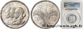 VIETNAM (before 1954)
Type : Essai de 20 Su (20/100 de Piastre) 
Date : 1953 
Mint name / Town : Paris 
Quantity minted : 1200 
Metal : aluminium 
Dia...