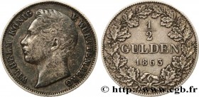 GERMANY - WÜRTTEMBERG
Type : 1/2 Gulden Guillaume 
Date : 1863 
Mint name / Town : Stuttgart 
Metal : silver 
Millesimal fineness : 900  ‰
Diameter : ...
