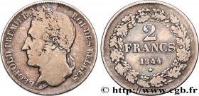 BELGIUM - KINGDOM OF BELGIUM - LEOPOLD I
Type : 2 Francs tête laurée 
Date : 1844 
Quantity minted : 483000 
Metal : silver 
Millesimal fineness : 900...