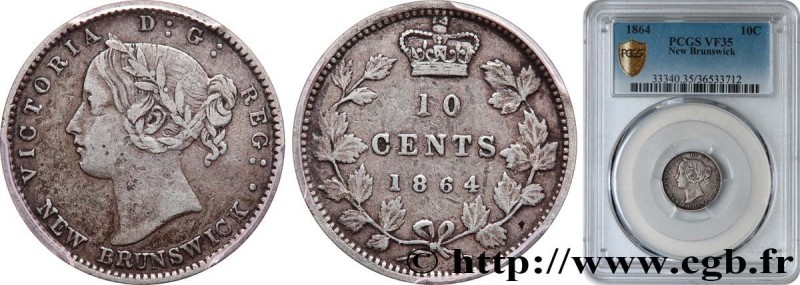 CANADA - NEW BRUNSWICK
Type : 10 Cents Victoria 
Date : 1864 
Quantity minted : ...