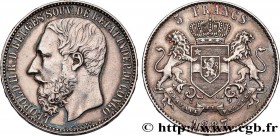 CONGO - CONGO FREE STATE - LEOPOLD II
Type : 5 Francs 
Date : 1887 
Mint name / Town : Bruxelles 
Quantity minted : 8000 
Metal : silver 
Millesimal f...