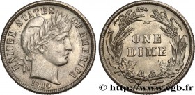 UNITED STATES OF AMERICA
Type : 1 Dime Barber 
Date : 1910 
Mint name / Town : Philadelphie 
Quantity minted : 11520000 
Metal : silver 
Millesimal fi...