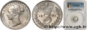 GREAT-BRITAIN - VICTORIA
Type : 3 Pence “Bun Head” 
Date : 1879 
Quantity minted : - 
Metal : silver 
Millesimal fineness : 925  ‰
Diameter : 16  mm
O...